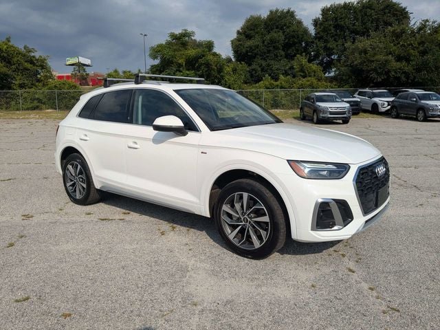 2024 Audi Q5 45 S line Premium quattro in Blue — front three-quarter view