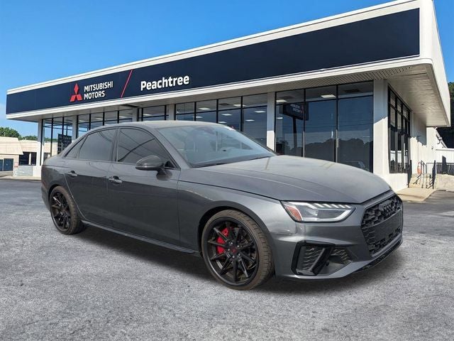 2023 Audi A4 45 S line Premium Plus quattro in Florett Silver Metallic — front three-quarter view