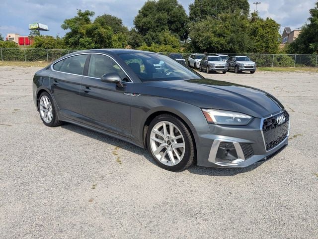 2024 Audi A5 Sportback 45 S line Premium Plus quattro in White — front three-quarter view
