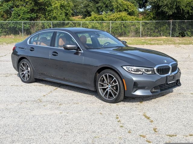 2019 BMW 3 Series 330i xDrive in Mineral Gray Metallic — front three-quarter view